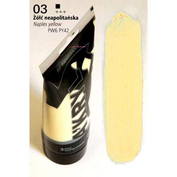Acrylic Color 200ML RENESANS 03 NAPLES YELLOW