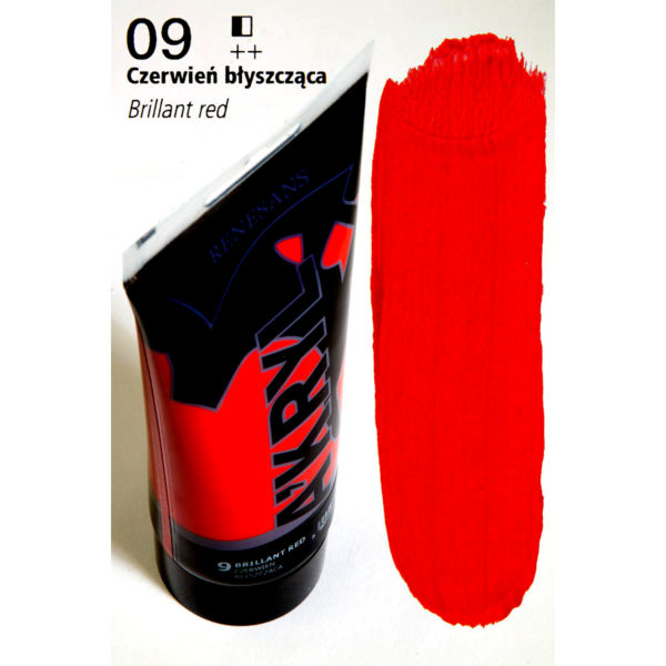 Acrylic Color 200ML RENESANS 09 BRILLANT RED