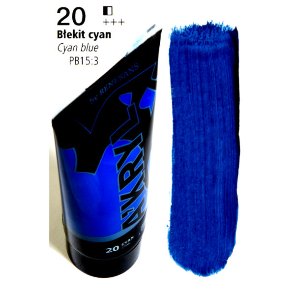 Acrylic Color 200ML RENESANS 20 CYAN BLUE