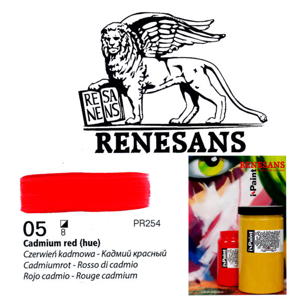Acrylic Color 500ML I-PAINT RENESANS - 05 CADMIUM RED (HUE)