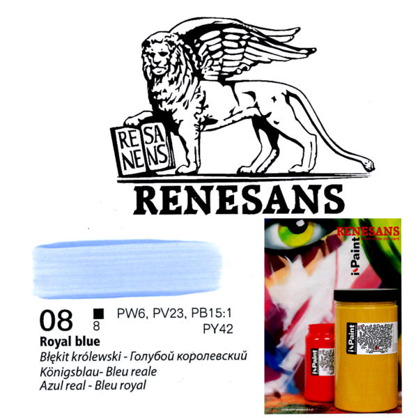 Acrylic Color 500ML I-PAINT RENESANS - 08 ROYAL BLUE