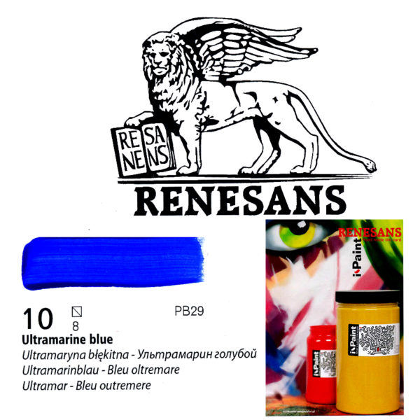 Acrylic Color 500ML I-PAINT RENESANS - 10 ULTRAMARINE BLUE