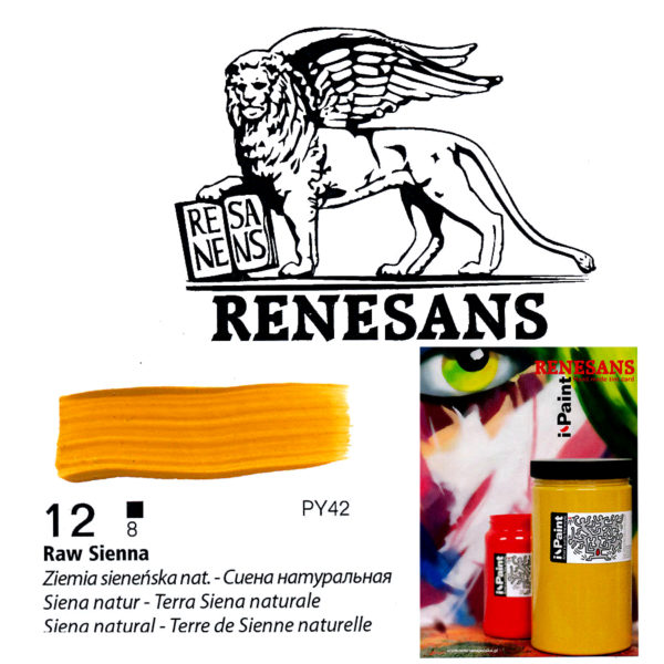 Acrylic Color 500ML I-PAINT RENESANS - 12 RAW SIENNA