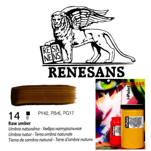 Acrylic Color 500ML I-PAINT RENESANS - 14 RAW UMBER
