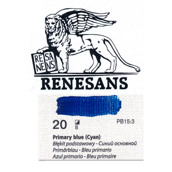 Oil Color 200ML BLUR RENESANS - 20 PRIMARY BLUE (CYAN)