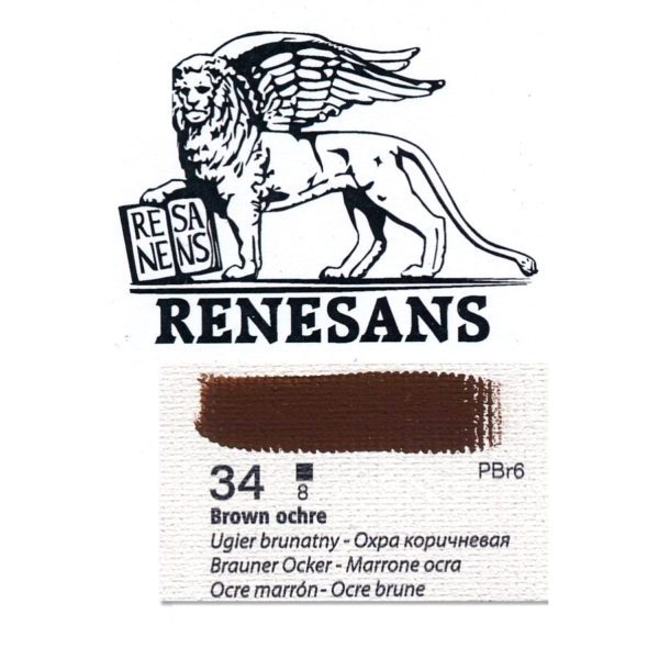 Oil Color 200ML BLUR RENESANS - 34 BROWN OCHRE