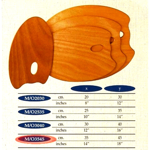 PAINTERS PALETTE OVAL 35X45CM MABEF